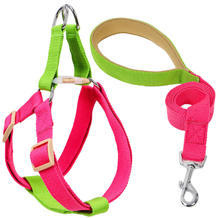 The Ultimate Comfort for Your Furry Friend: Color Pet Drawstring Leash Vest-style Dog Leash