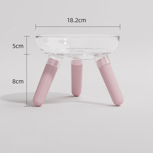 Elevate Your Pet's Dining Experience with the Anti-knock Feeder Transparent Glass Bowl