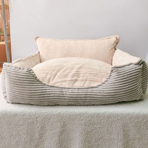 The Ultimate Comfort: Washable Plush Warm Pet Kennel Dog Bed