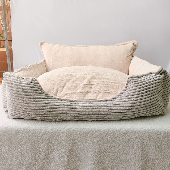 The Ultimate Comfort: Washable Plush Warm Pet Kennel Dog Bed