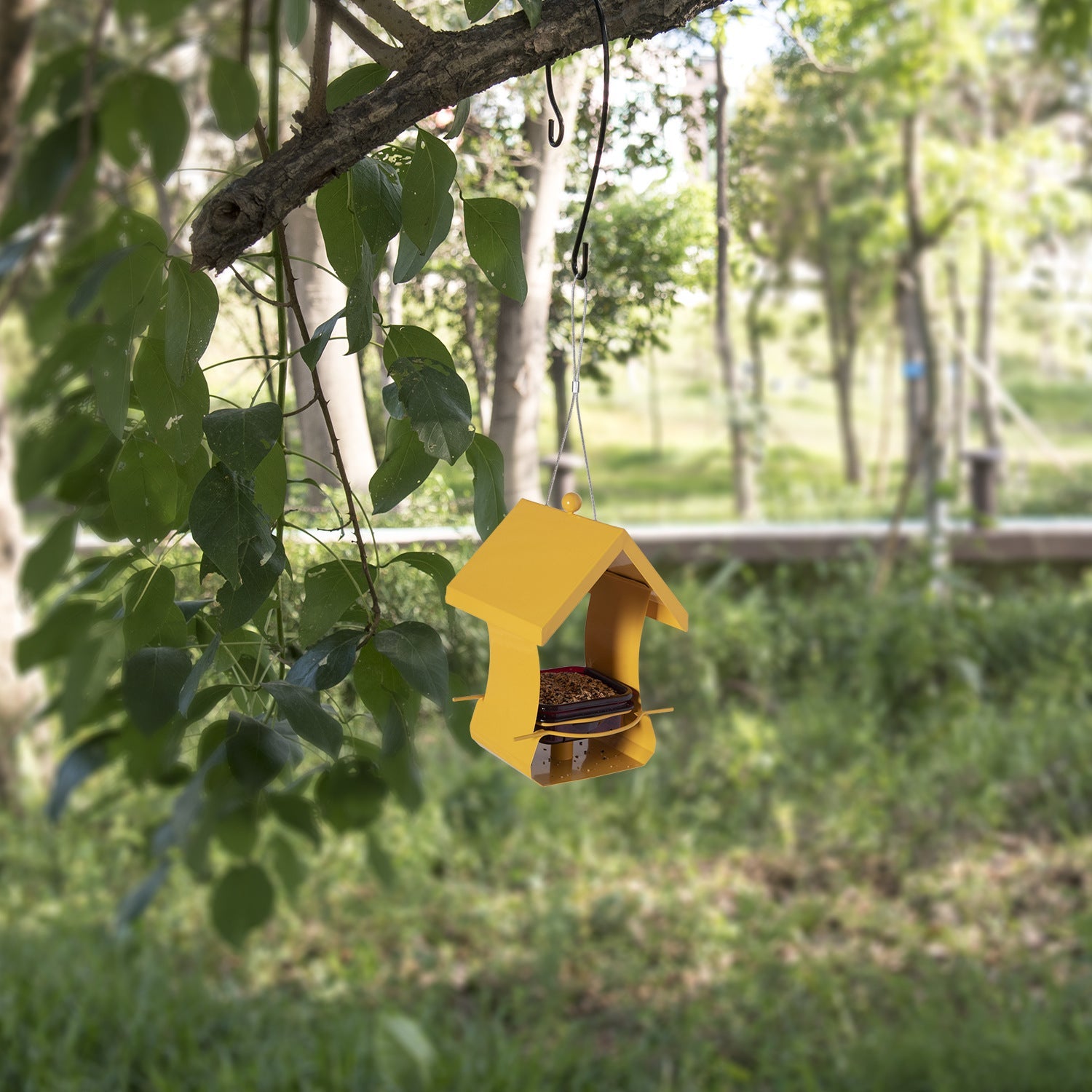 Discover the Charm of Our Outdoor Hanging Metal Bird Feeder Garden