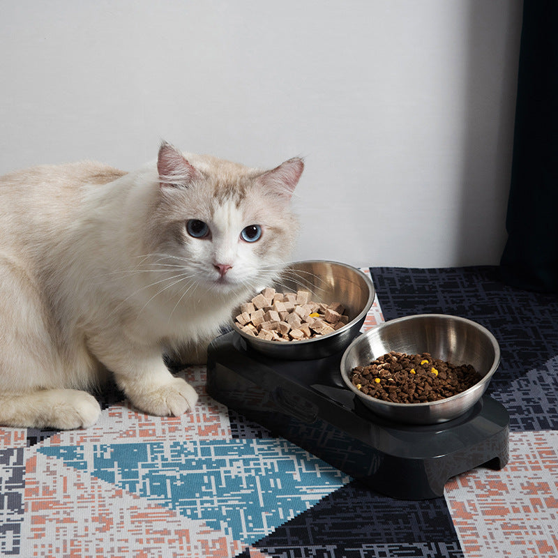 Pet Stainless Steel Bowl Pet Double