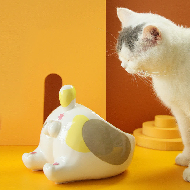Ceramic Pet Bowl Cat Bowls Dog Feeding