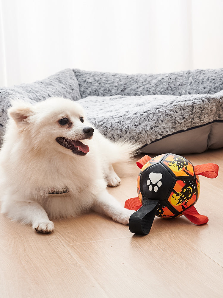 Dog Soccer Balls Toy With Straps