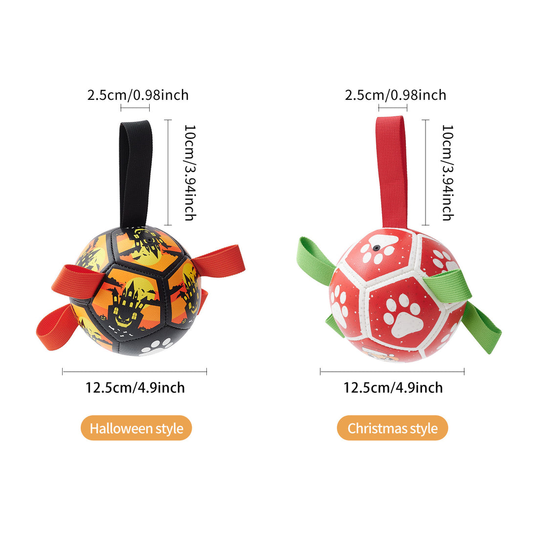 Dog Soccer Balls Toy With Straps