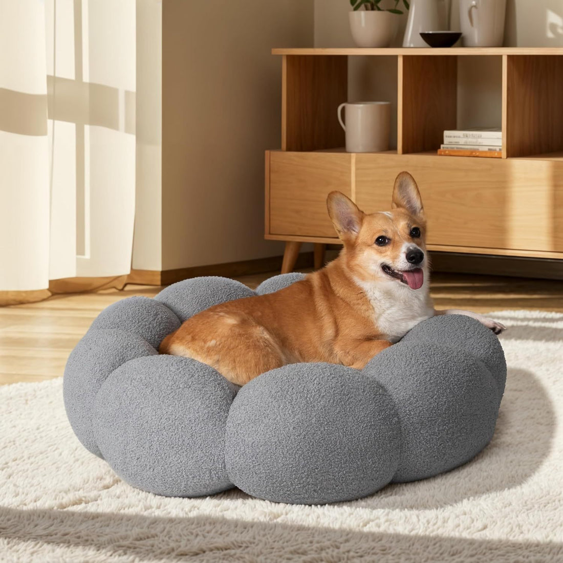 Calming Cat Beds For Indoor Cats Fluffy Flower