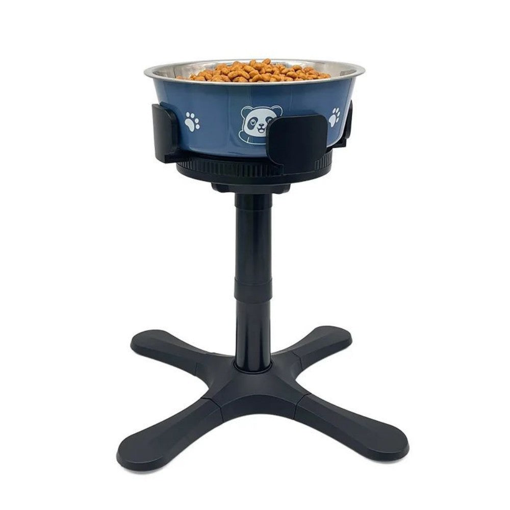 Adjustable Elevated Dog Food Bowls Stand Anti Slip
