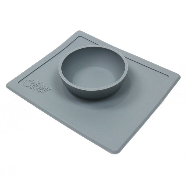 anti-splash anti-sprinkler silicone pet bowl pet plate