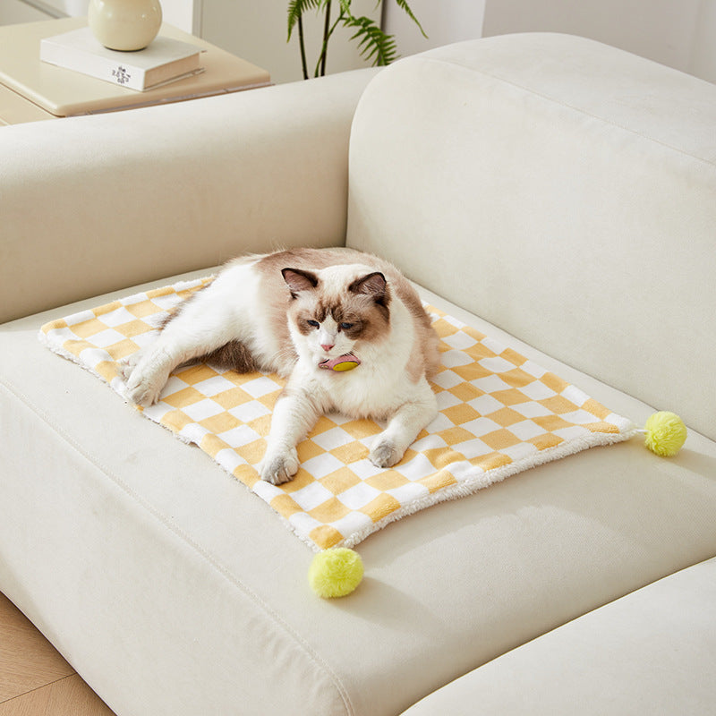 Comfortable Bed For Cats Dogs Plush Pet Blanket