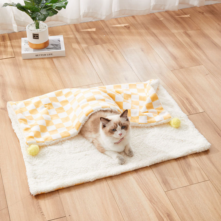 Comfortable Bed For Cats Dogs Plush Pet Blanket
