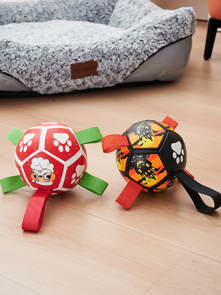 Dog Soccer Balls Toy With Straps