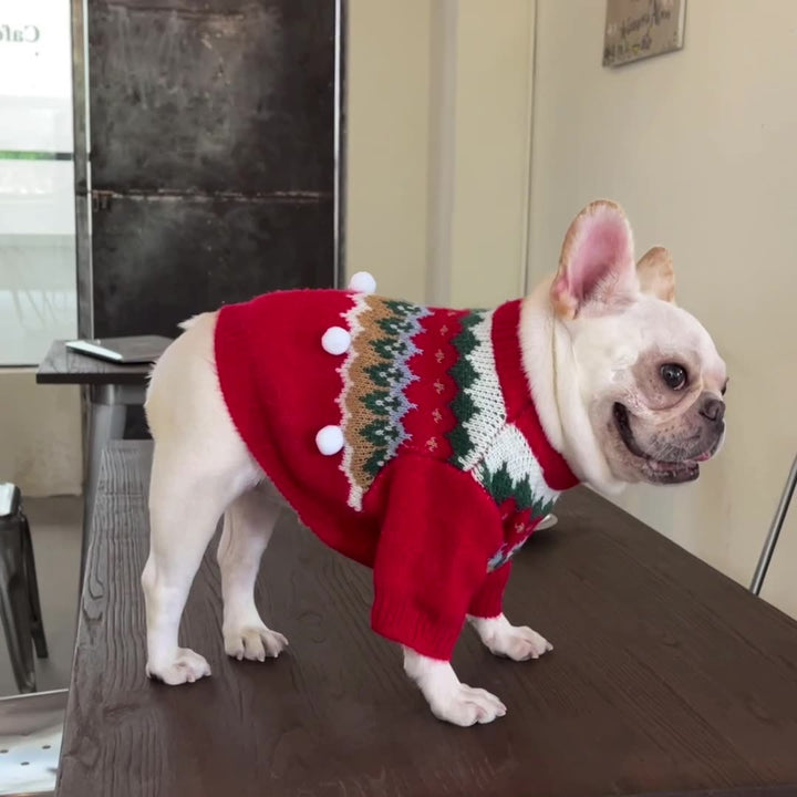 Pet Christmas Sweater Dog