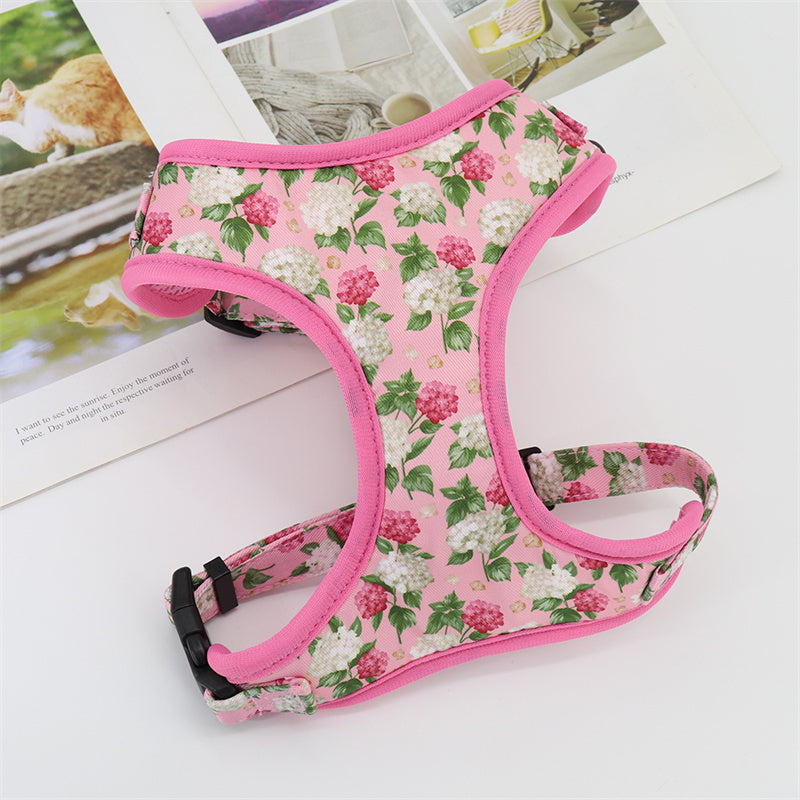 Traction Rope Vest Type Cute Broken Flowers