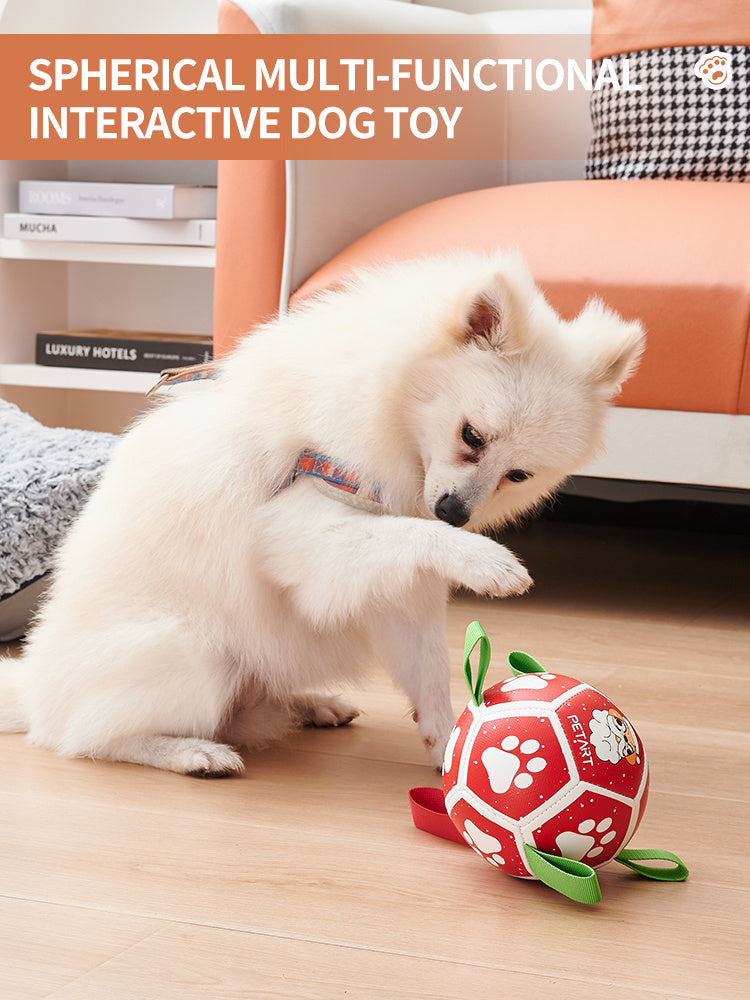 Dog Soccer Balls Toy With Straps
